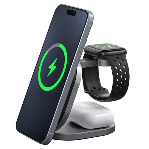 ZIKE Z855 3-in-1 Faltbares Magnetisches Kabelloses Ladegerät