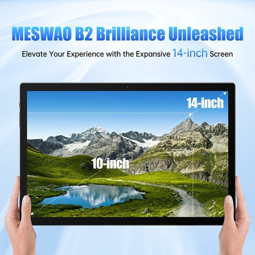 MESWAO B2 Tablet 14 Zoll 6 GB 128 GB Grau EU-Stecker