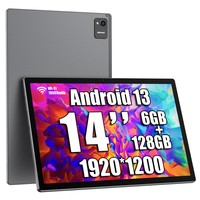 MESWAO B2 Tablet, 14 hüvelykes 1920*1200 IPS képernyő, MTK6769 8 mag, 6 GB RAM 128 GB ROM, Android 13, WiFi 5 Bluetooth 5.0, 10000mAh akkumulátor, 32MP+5MP kamera, 4*hangszóró - amerikai csatlakozó, szürke