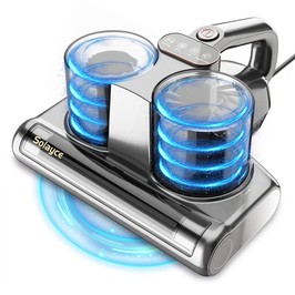 Solayce BV200 Nettoyeur intelligent d'acariens à double tasse puissance 500W aspiration 16000Pa capacité 0.6L 60℃ Air chaud