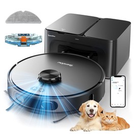 Teendow D65S MAX Aspirateur Robot Vidage Automatique 70 Jours Aspiration 6000Pa Station de Dépoussiérage 17kPa