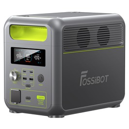 FOSSiBOT F1200 Centrale électrique portable, capacité de 1 024 Wh, puissance nominale de 1 200 W, 3 modes d'éclairage LED, 7 ports de sortie, protection BMS, commutation < 10 ms, régulateur d'entrée à 5 vitesses, batterie LiFePO4 de qualité EV, plus de 4 000 cycles