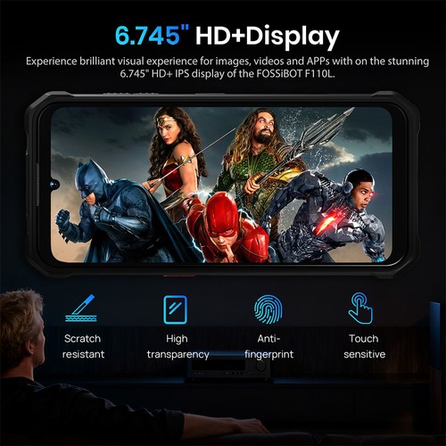 FOSSiBOT F110L 4G Rugged Smartphone Schwarz