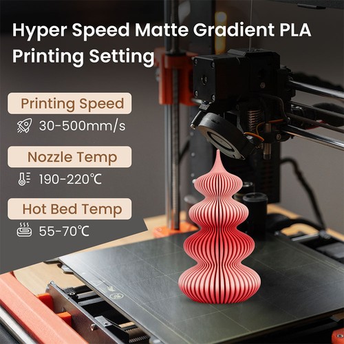 ERYONE High Speed Matte Gradient PLA Filament, 1kg - Rot