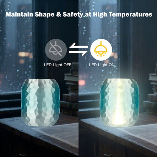 ERYONE Hochgeschwindigkeits-PETG-Filament, transparent, mehrfarbig, Farbverlauf, 1 kg – Hellblau