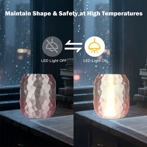 ERYONE Hochgeschwindigkeits-PETG-Filament, transparent, mehrfarbig, Farbverlauf, 1 kg – Hellrosa