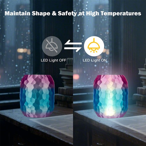 ERYONE Hochgeschwindigkeits-PETG-Filament, transparent, mehrfarbig, Farbverlauf, 1 kg – Rosenrot