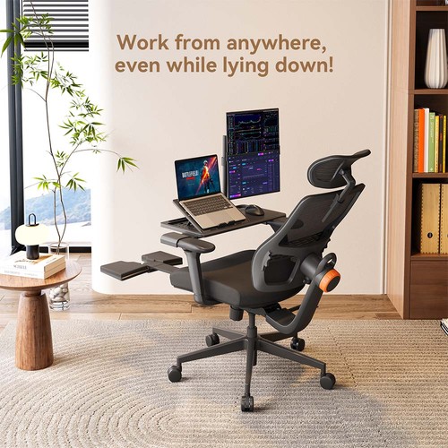 YANGHX Accoudoir De Chaise Réglable Ergonomique Avec Tapis De Souris - Repose-Poignet Mousse Mémoire De Forme Noir