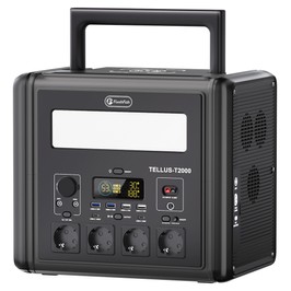 Flashfish T2000 2000W Hordozható Erőmű 1536Wh LiFePO4 Akkumulátor 4000W Csúcs 1500W Gyors AC Töltés
