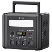 Flashfish T2000 2000W-os hordozható erőmű, 1536 Wh-s LiFePO4 akkumulátor, 4000W csúcsteljesítmény, 1500W gyors AC töltés, 14 kimenet, otthoni biztonsági mentéshez és kültéri használatra