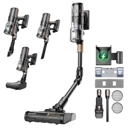 Proscenic P20 OnePass Aspirateur Sans Fil, Suction de 70000Pa, Autonomie de 70 Minutes, Moteur Brushless de 680W, Tube Flexible à 180°, Nettoyage Humide et Sec avec Réservoir d’Eau Supplémentaire