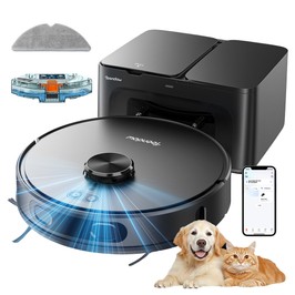 Teendow D65S MAX Aspirateur Robot Vidage Automatique 70 Jours Aspiration 6000Pa Station de Dépoussiérage 17kPa
