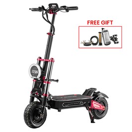 BOYUEDA S5-11 Trottinette électrique, moteur 2*3000W, batterie 60V 38AH, pneu 11 pouces, vitesse maximale 85km/h, autonomie 120km, freins à disque hydrauliques doubles, amortisseur hydraulique, écran LCD