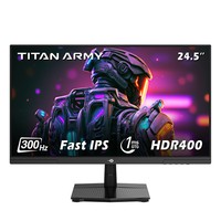 TITAN ARMY P2510HS Játékmonitor, 24,5" 1920*1080 CSOT Gyors IPS Kijelző, 300Hz Frissítési Ráta, 1ms GTG Válaszidő, HDR400, 121% sRGB, Dinamikus OD, Játéktámogatás, 10 Jelenetmód, PIP/PBP Kijelző, Állítható Döntésű Állvány, Falra Szerelhető