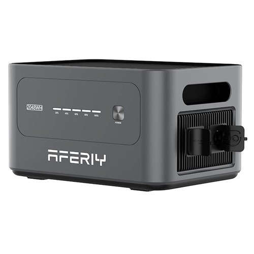 AFERIY P280-B expansionsbatteri för P280 kraftverk, 2048 Wh LiFePO4, 4000 cykler, utökningsbar kapacitet