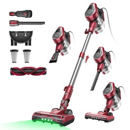 Vactidy Blitz C8 Vezetékes Porszívó, 600W Turbómotor, 600000Pa Szívás, 1,7 kg Könnyű, 1,5 Literes Szemetes, V-alakú Kefe, LED Fényszórók, 7m-es Vezeték