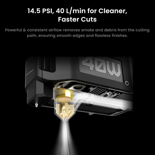 Aliencell Air Assist Pro, Hochdruck 14,5 psi, 40 l/min Luftdurchsatz, leise 55 dB, robuster Metallkolben, 3 einstellbare Gänge