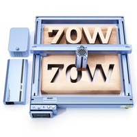 IKIER K1 Pro Max 70W-os lézergravírozó, 410 mm × 410 mm-es munkaterület, 900 mm/s sebesség, 0,01 mm-es pontosság, dupla lézer, egygombos autofókusz és automatikus süllyesztés