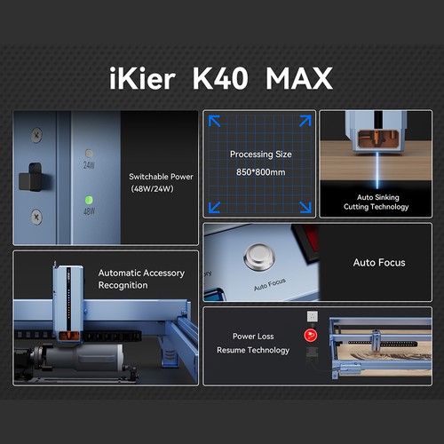 IKIER K40 MAX 40W Découpeuse-graveuse laser – Image 3