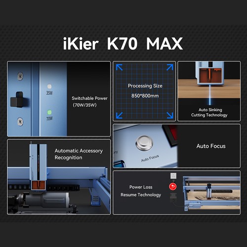 IKIER K70 MAX 70W Lasergravierer