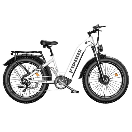 FENGQS H2 Pro Elektrofahrrad, 1000 W, Doppelmotor, 52 V, 20 Ah, 50 km/h, Weiß