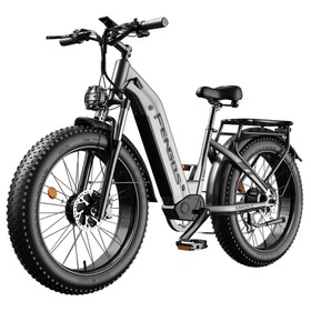 FENGQS H2 Pro Vélo électrique, double moteur 1000 W 50 km/h, gris