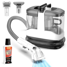 MAMNV C3 Nettoyeur de Tissus Portable, Aspiration 13,000 Pa, Moteur à Brosse 500 W, Tuyau Flexible 1,5 m, Réservoir Propre 1000 ml & Réservoir Déchets 500 ml, pour Canapé/Tapis/Matelas/Voiture