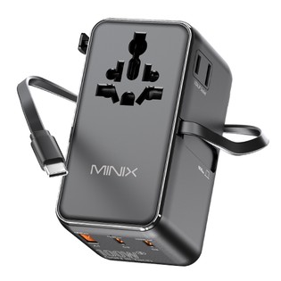Coupon Geekbuying MINIX TP100C Universal Travel Adapter with 63cm Retractable USB-C Cable