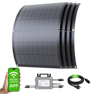 Coupon Geekbuying LIONSHEE LS-PV800Mi 800W Flexible Solar Kit, 4×200W Panels + 800W Microinverter, 23.5% Efficiency, IP67 Waterproof, 5m AC Cable, Plug-and-Play for Balcony & RV