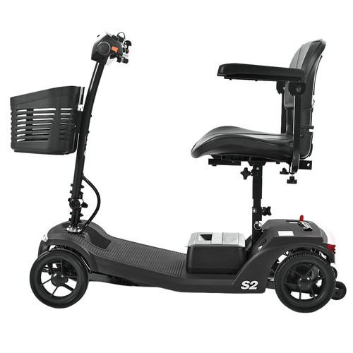 Sweetrich S2 Mobilitetsscooter, 250W Motor, 24V 12Ah Batteri, 6 km/h Maxhastighet, 15 km Räckvidd - Svart