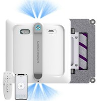 Liectroux S9 ablaktisztító robot, dupla görgőkefékkel, 6 irányú vízpermettel, 9000Pa szívóerővel, távirányítóval és alkalmazásvezérléssel