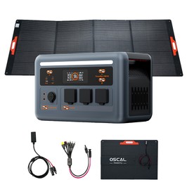 Blackview Oscal PowerMax 1800 SE Tragbare Powerstation + PM400 Pro 400W Faltbares Solarpanel