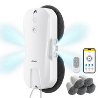 FMART T11 Ablaktisztító Robot 10 Kendővel, 5300Pa Szívóerővel, 4 Utas Automatikus Permetezéssel, 100ml Tartállyal, 60mm Vékony Kialakítással, 20perces UPS-szel, 4m Biztonsági Kötéllel, Okos Navigációval, Távirányítóval