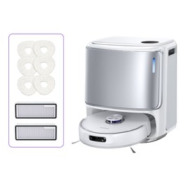 Narwal Freo Z10 Ultra Aspirateur Robot Laveur avec 3 serpillières OFFERTES + 1 filtre de bac à poussière, aspiration 18 000 Pa, vision IA, extension de serpillière EdgeReach, brosse anti-emmêlement, lavage à l’eau chaude 45–75 °C, blanc