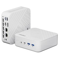 FIREBAT AM02 Mini PC Barebone (RAM és SSD nélkül), AMD Ryzen 7 8745HS 8 mag max. 4.9GHz, Type-C+DP+HDMI háromképernyős kijelző, WiFi 6 Bluetooth 5.2, 2*USB3.2, 2*USB2.0, 2*2.5G RJ45