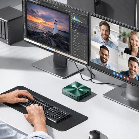 BMAX B6 Turbo Mini PC, Intel Core i5-8257U 4 Cores Up to 3.9GHz, 16GB DDR4 RAM 512GB SSD, HDMI + DP Dual 4K Display, 4×USB, RJ45 LAN, 3.5mm Audio Jack, WiFi 6, Bluetooth 5.2