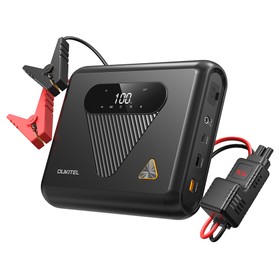 OUKITEL C01 Car Jump Starter 1350A Peak 27500mAh SodiumIon Battery 60W PD Fast Charging 12V Auto Battery Booster for Gas 80L Diesel 50L Engines LED Emergency Light