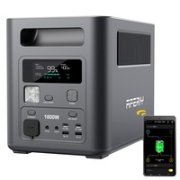 AFERIY Nomad1800 P180 Hordozható Erőmű, 1024 Wh LiFePO4 Akkumulátor, 1800 W Tiszta Szinuszhullámú AC, <10 ms UPS, 9 Kimenet 140 W PD USB-C-vel, Gyors Dupla Bemenetes Töltés