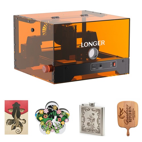 LONGER Ray5 MiniS 3,5W Lasergravierer mit geschlossenem Gehäuse und EU-Stecker