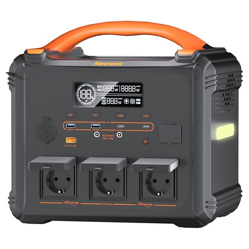 NEWSMY S1210 2000W Portable Power Station – 20% Off, 1102.5Wh LiMnFePO₄ Battery, Fast 1300W AC Charge, Solar Ready