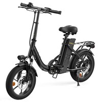 U4 Összecsukható Elektromos Kerékpár, 500 W-os Motor, 36 V 10,4 Ah-s Akkumulátor, Akár 90 km-es Hatótávolság, 30 km/h Max. Sebesség, 16"-os Gumiabroncsok, Első Rugózás, Dupla Tárcsafék, LCD Kijelző, 120 kg Teherbírás