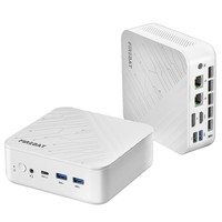 FIREBAT AM02 Mini PC Barebone (RAM és SSD nélkül), AMD Ryzen 5 7430U 6 magos, akár 4,3 GHz-es processzorral, AMD Radeon grafikus kártyával, HDMI 2.1 + DP 2.0 + teljes funkcionalitású Type-C 4K háromkijelzős, dupla 2,5 G LAN, WiFi 6, Bluetooth 5.2