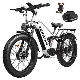 PHILIAM F3 PRO Vélo électrique à double moteur, 1000W*2 (3000W en pointe), batterie 52V 23Ah, 60km/h, autonomie de 160km, pneus larges 26