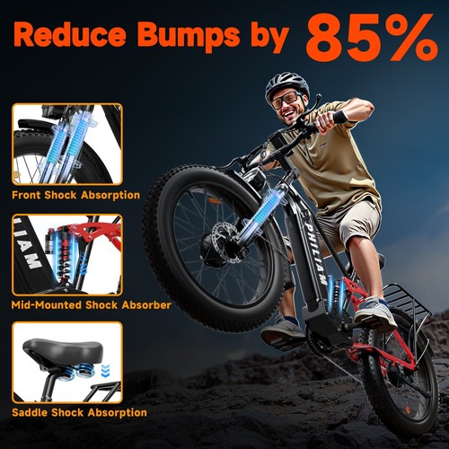 PHILIAM F3 PRO Elcykel med dubbla motorer 1000W*2 52V 23Ah