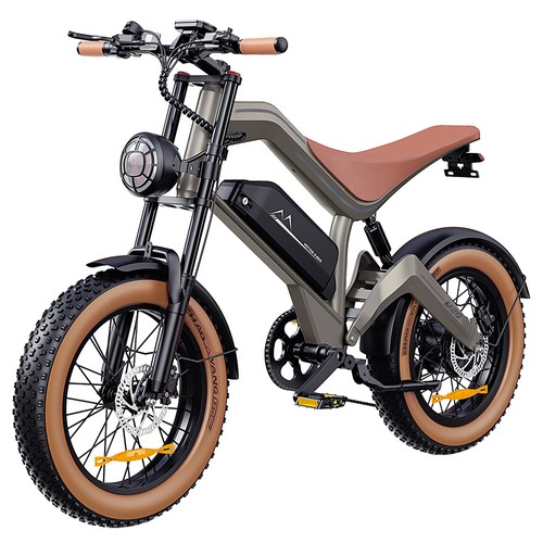 ZONVEER M20 Electric Bike, 1000W (1500W Peak) Motor, 48V 18.2Ah Battery, 55km/h Max Speed, 80km PAS Range, 20" x 4.0" Fat Tires, Shimano 7-Speed, Hydraulic Brakes, NFC Unlock