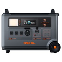 Oscal PowerMax 3600SE hordozható erőmű, 3600 Wh-s LiFePO4 akkumulátor, 3600 W-os tiszta szinusz kimenet, 4500 W-os túlfeszültség, 6 LED világítási mód, USB-C 100 W, alkalmazásvezérlés, gyors újratöltés, napelemes generátor otthoni biztonsági mentéshe