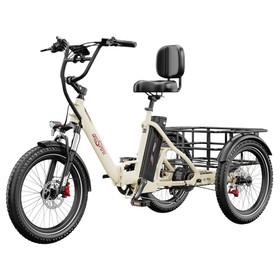 ONESPORT OT30 Pro elektromos teherszállító tricikli 500W 48V 18Ah bézs