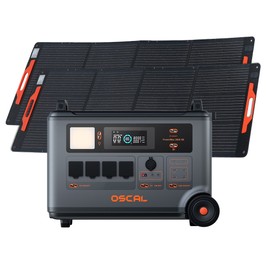 Oscal PowerMax 3600SE Station d'alimentation portable + 2× PM200 Pro 200W panneau solaire pliable
