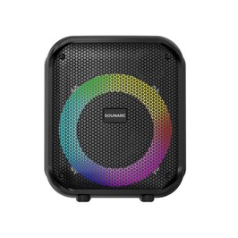Sounarc L1 Enceinte de fête, 60W max, différents modes d'éclairage, égaliseur, appairage stéréo, 12 heures d'autonomie
