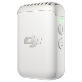 Refurbished DJI Mic 2 Transmitter, Wireless Lavalier Microphone, 2.4GHz 250m Transmission, 32-bit Float / 48kHz 24-bit Recording, 8GB Internal Storage, AI Noise Cancellation, 6H Battery, Magnetic Clip - Pearl White